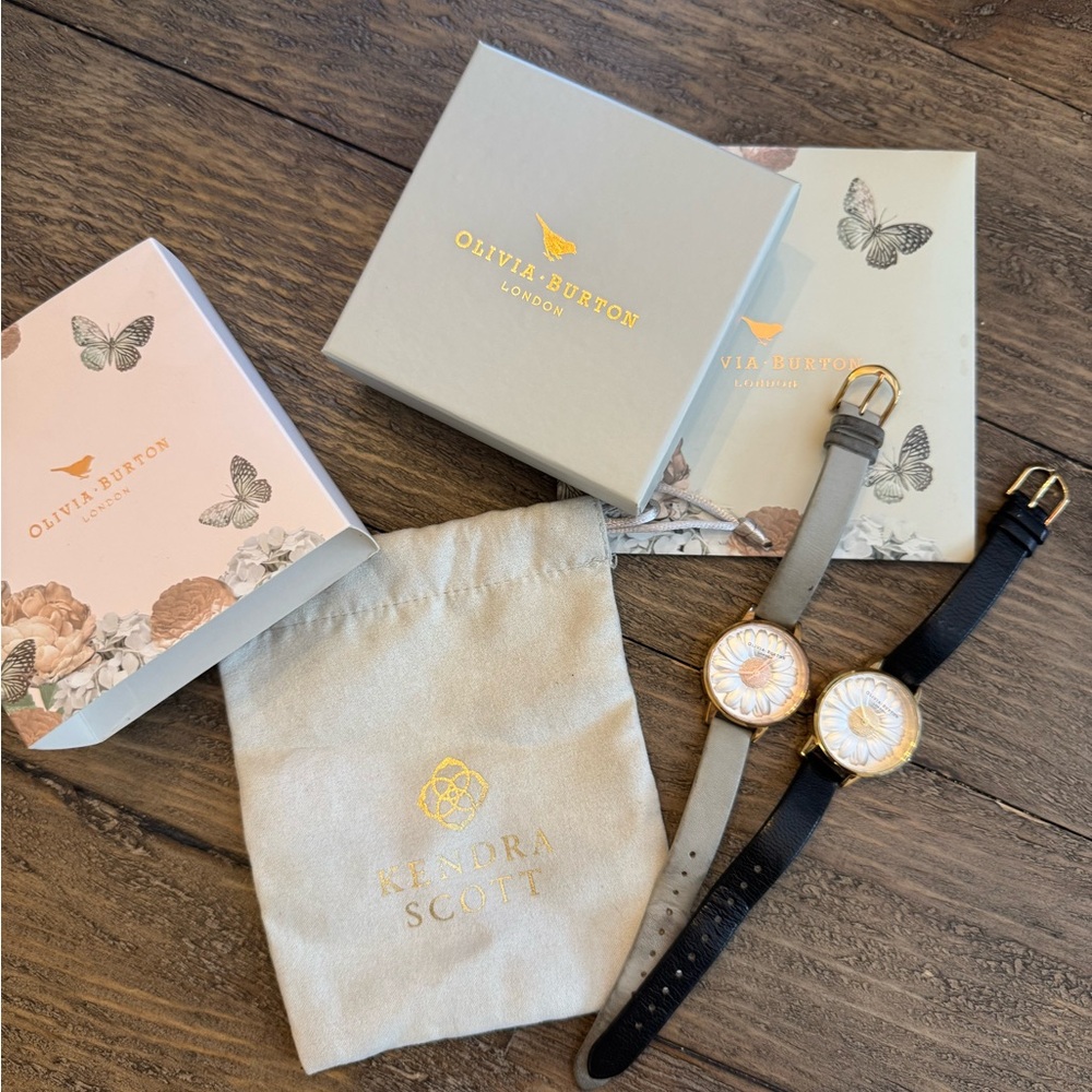 Olivia Burton Women's Gold and Black Watch bundle two